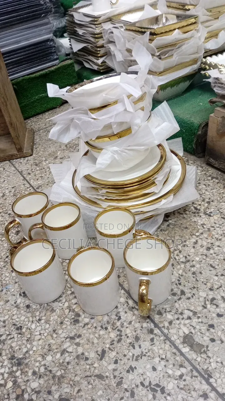 24pc Dinner Set Gold