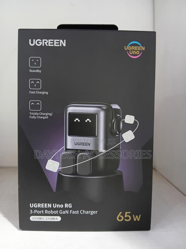 Ugreen Uno Charger Rg 3-Port Gan Fast 65w Eu Space Gray - main view