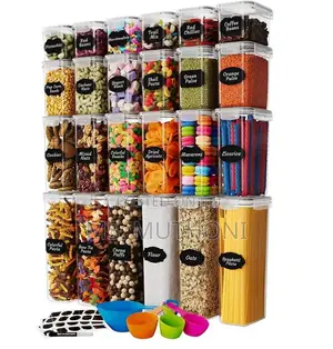 Pantry Organizer 24pcs Bpa Free Airtight Plastic Containers
