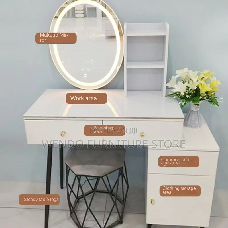 Dressers; Home Interior Make Up Dressing Vanity Set