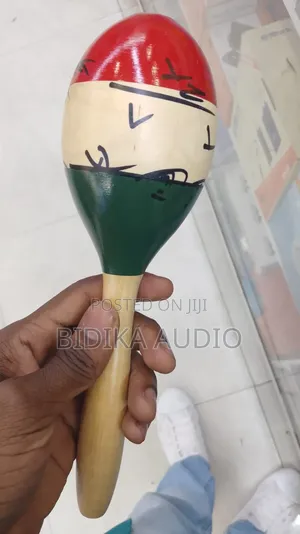 2 PCS Handmade Painted Wooden Maraca Percussion Instrument