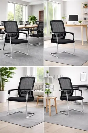 Office Chair : Black Mesh Boardroom Meeting Office Chair