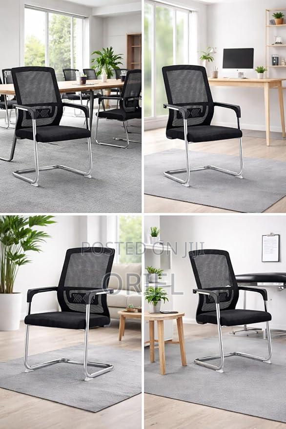 Office Chair : Black Mesh Boardroom Meeting Office Chair - thumbnail 4