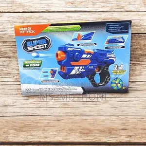 NHR Supershoot Max Attack 2-in-1 Toy Gun With Foam Bullets Gel Balls