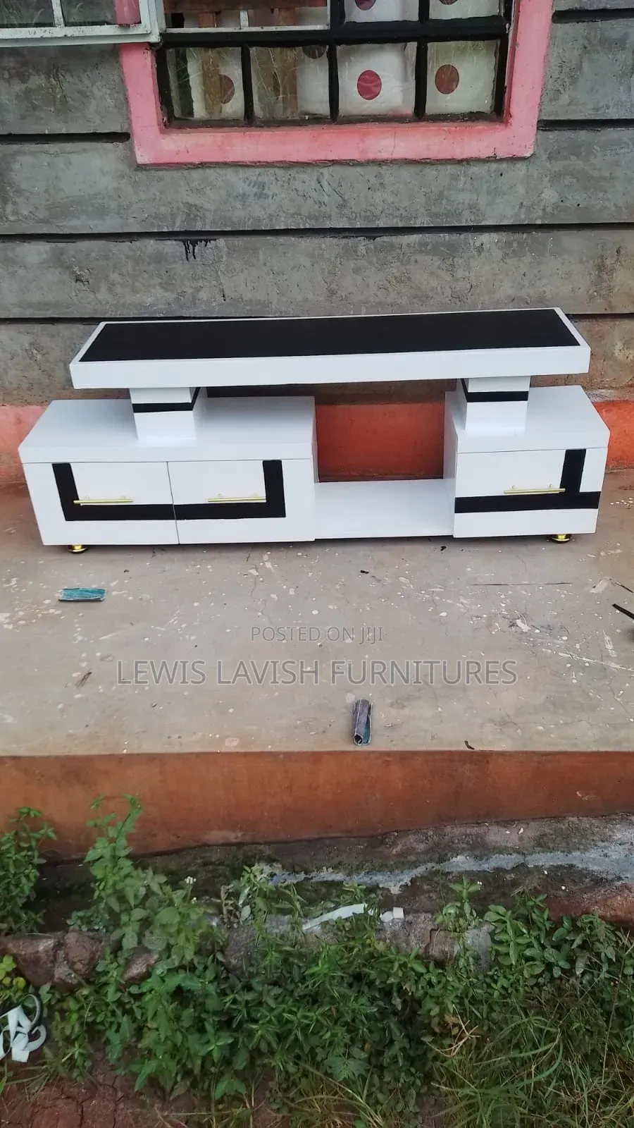 Black and White Tv Stand
