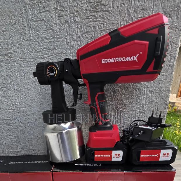 Edon 18v Cordless Spray Gun - 750ml Metallic Tank