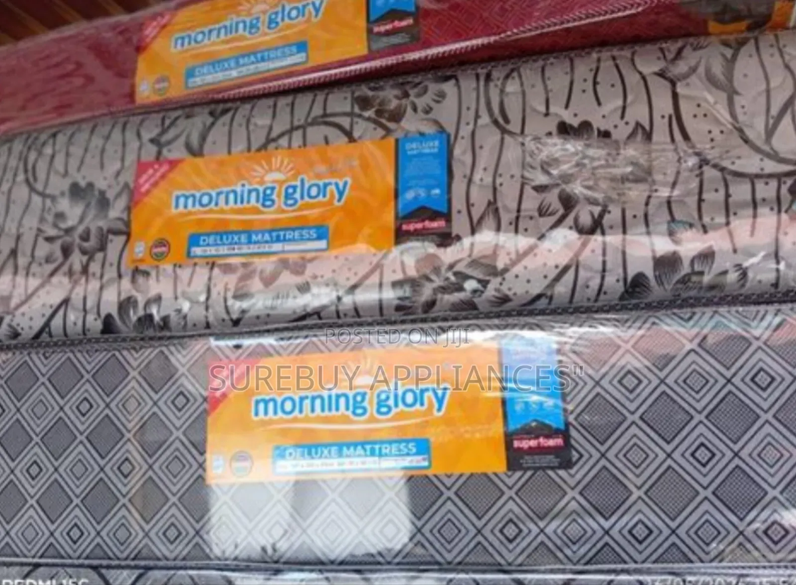 Medium Density Morning Glory Mattress 5 by 6 10 Inches Plain