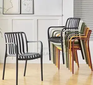 Plastic Chair: Heavy Duty Outdoor Plastic Chair With Armrests