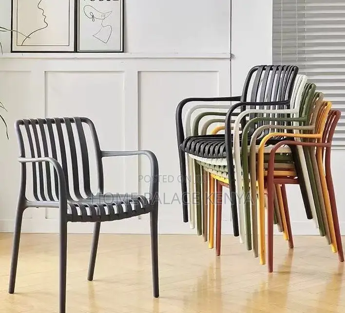 Plastic Chair: Heavy Duty Outdoor Plastic Chair With Armrests