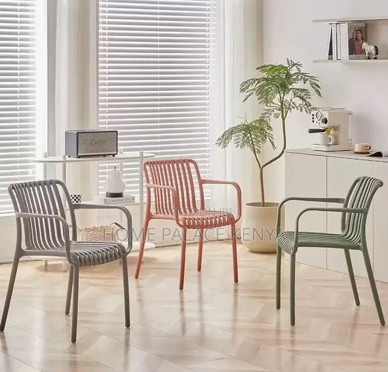 Plastic Chair: Heavy Duty Outdoor Plastic Chair With Armrests