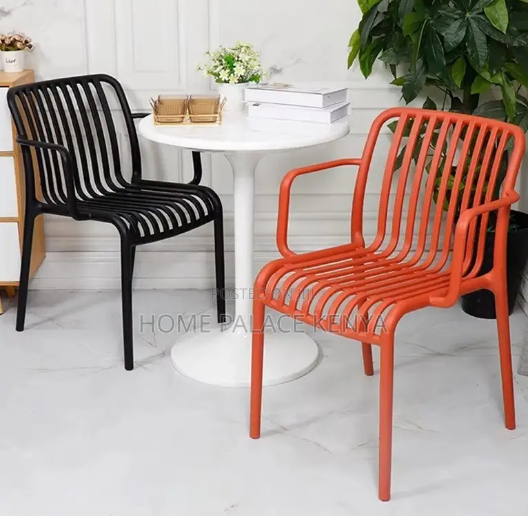 Plastic Chair: Heavy Duty Outdoor Plastic Chair With Armrests