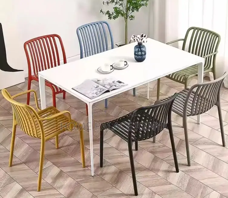 Plastic Chair: Heavy Duty Outdoor Plastic Chair With Armrests