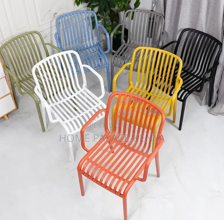 Plastic Chair: Heavy Duty Outdoor Plastic Chair With Armrests