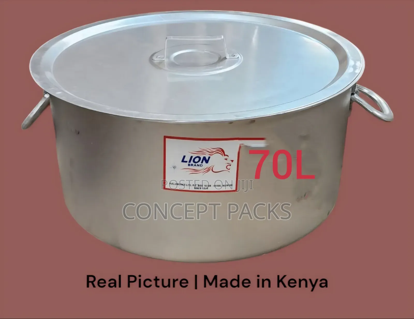 70l Lion Brand Aluminum Sufuria With Lid