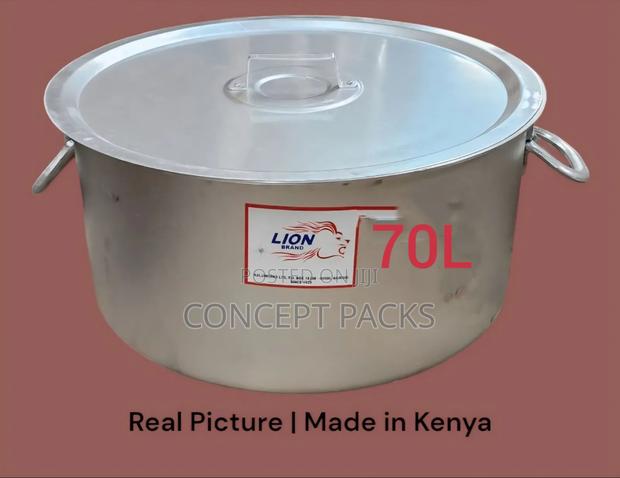 70l Lion Brand Aluminum Sufuria With Lid