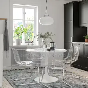 Coffee Table; Round Marble Tulip Living Room and Dining Round Table