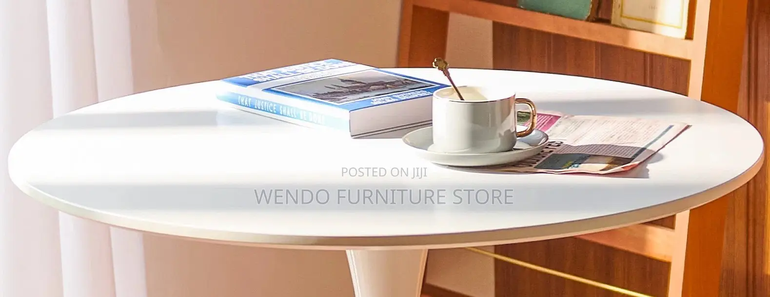 Coffee Table; Round Marble Tulip Living Room and Dining Round Table