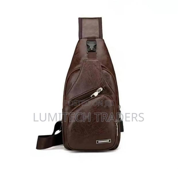 Pure Leather Men Chest Bag - main view