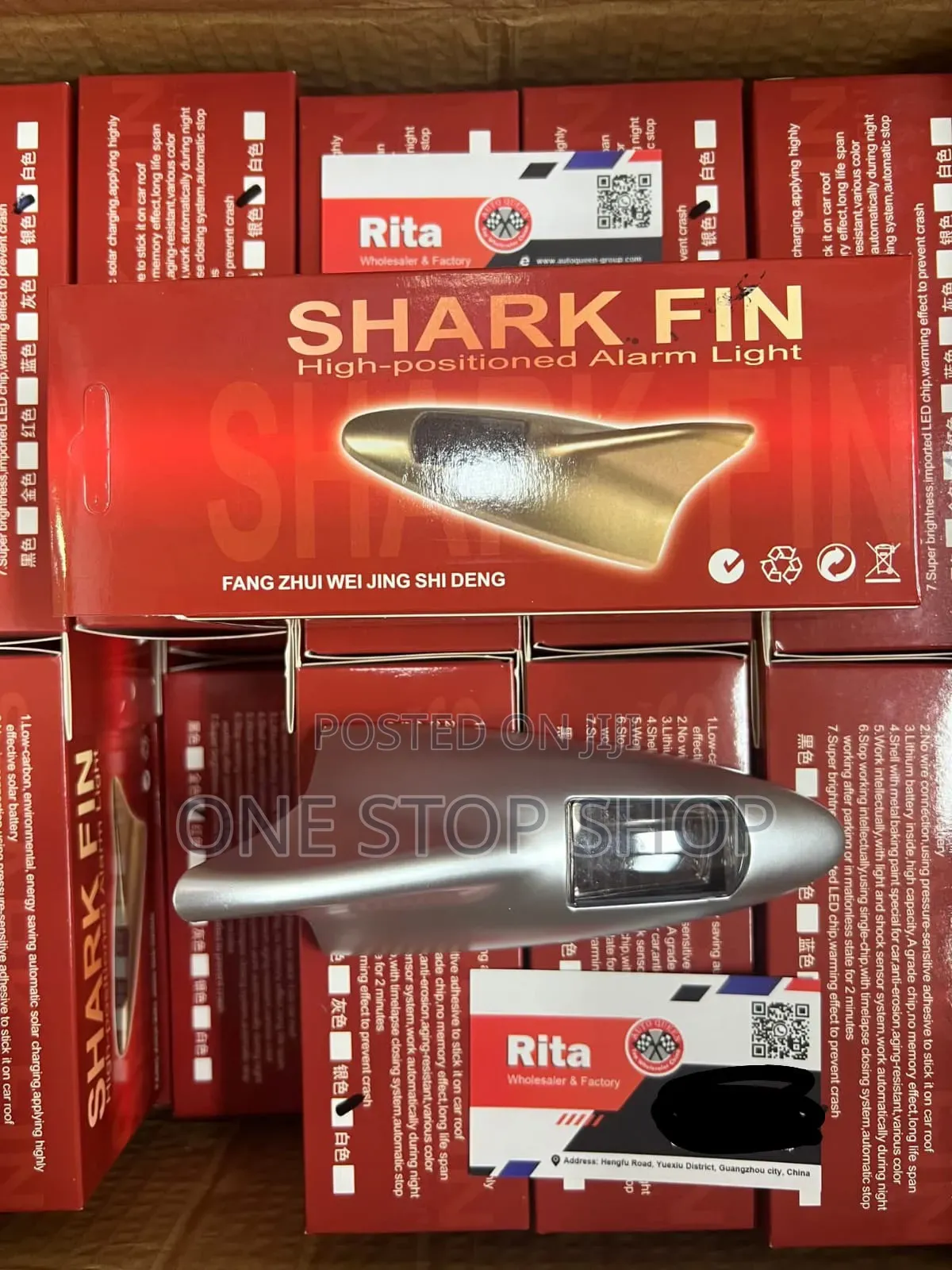 Sharkroof Fin Antenna With Flashing Led Light2 Increase Car Visibility
