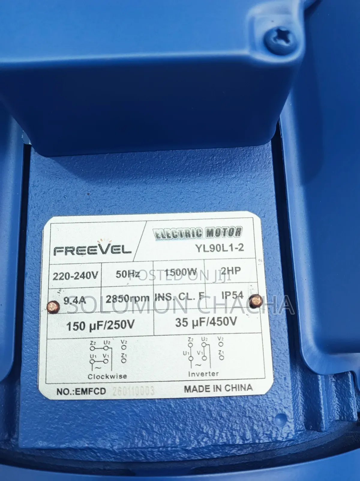 Freevel 2hp 2850rpm Electric Motor Best Quality
