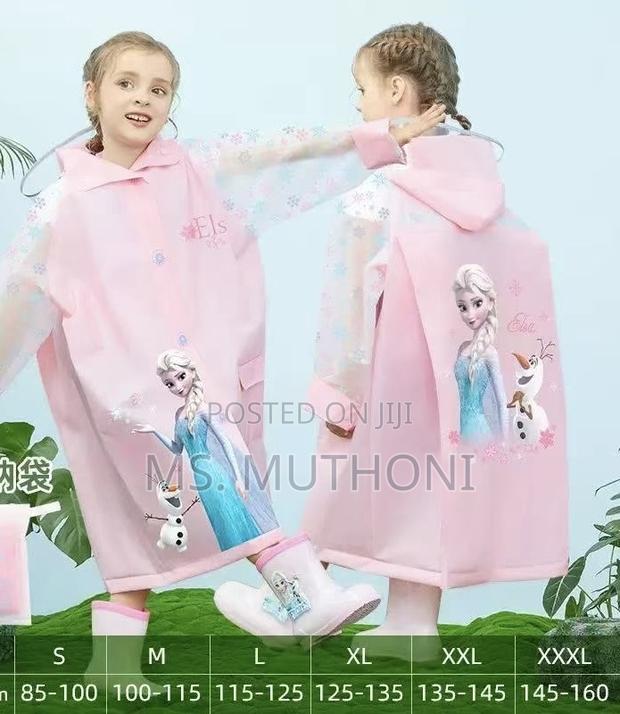 Kids' Disney Themed Poncho Raincoat With an Expandable Backpack Space - thumbnail 3