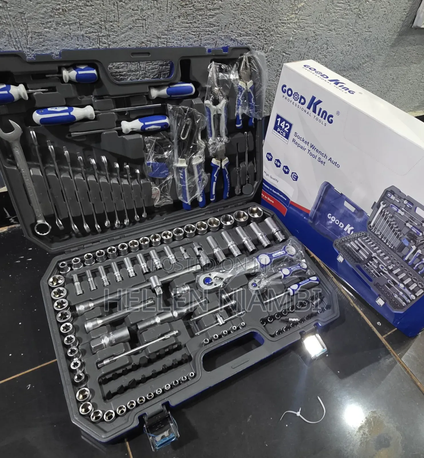 Goodking 142pcs Socket Wrench Auto Repair Toolbox
