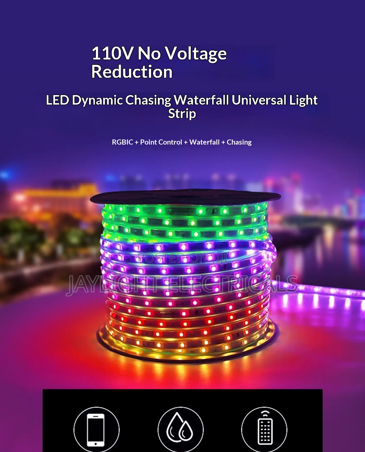 Light Strings Outdoor RGB Snakelight Remote Control