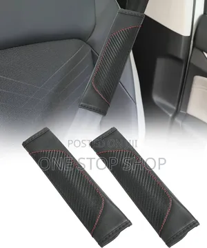 2pcs Leather Seatbelt Shoulder Pad
