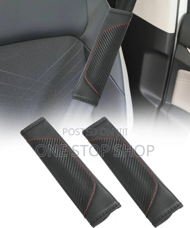 2pcs Leather Seatbelt Shoulder Pad