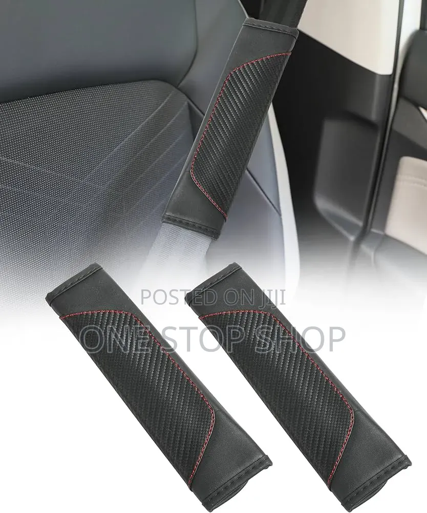 2pcs Leather Seatbelt Shoulder Pad