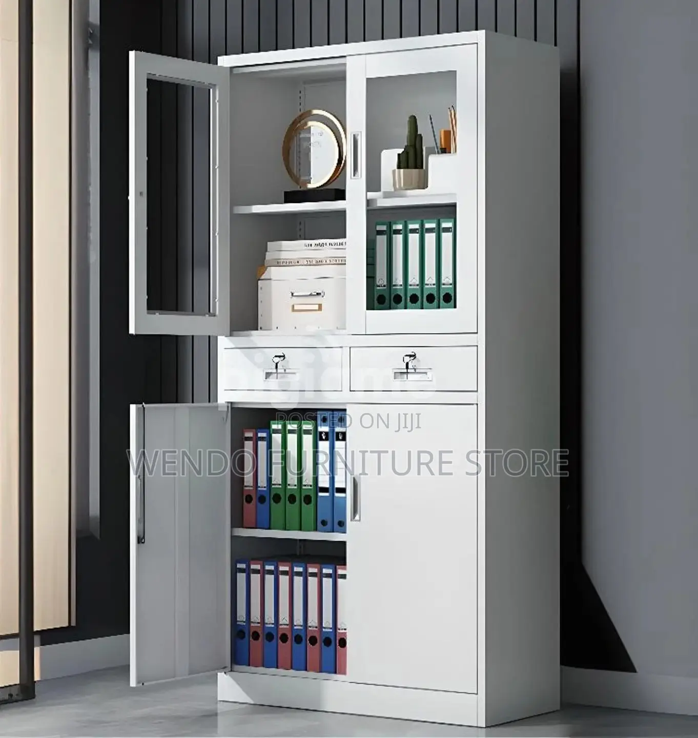 Office Cabinet; Two Doors Steel Constructed Office Cabinet