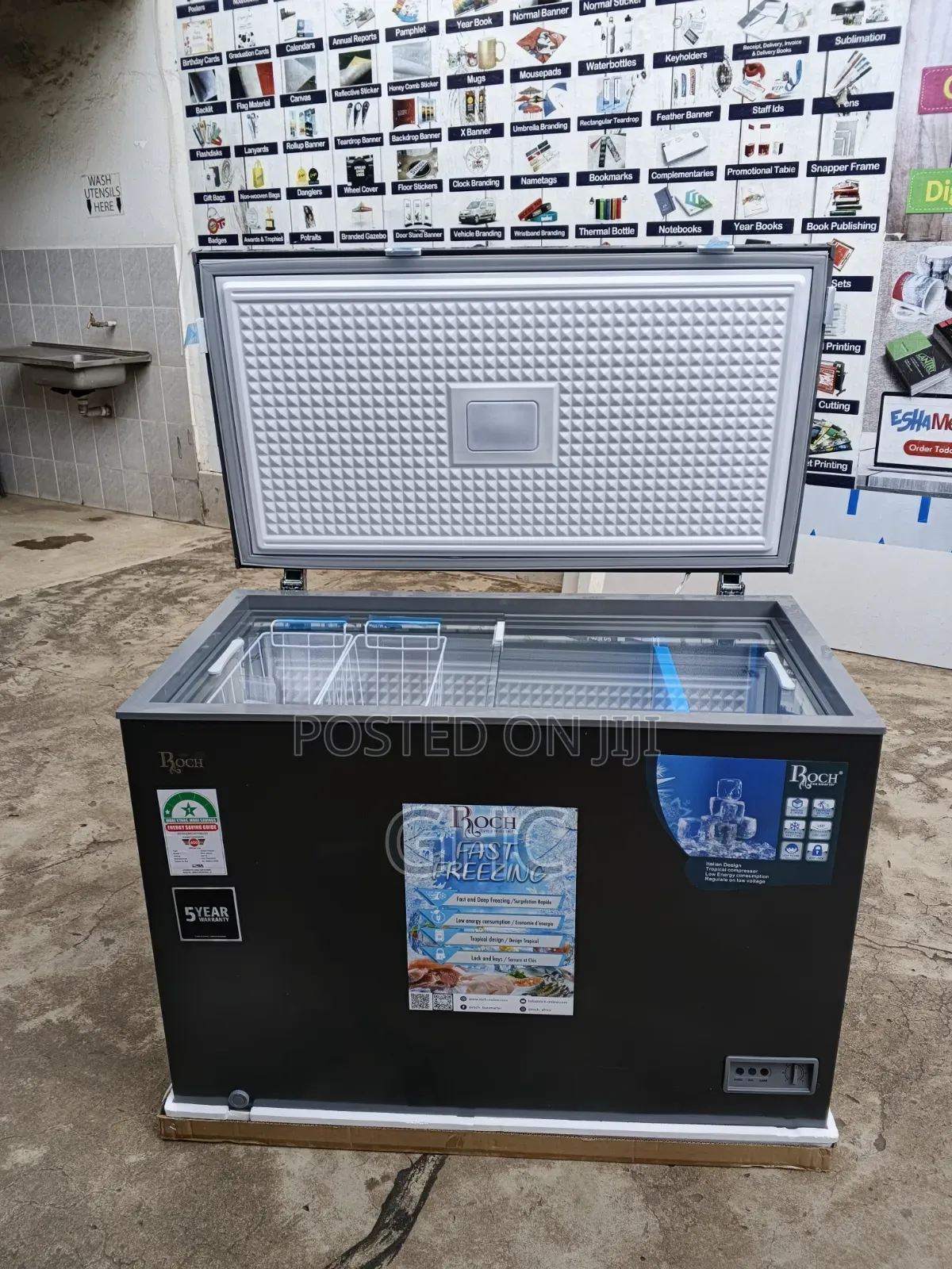 Roc 300l Deep Freezer (Brand New Gray Colour)