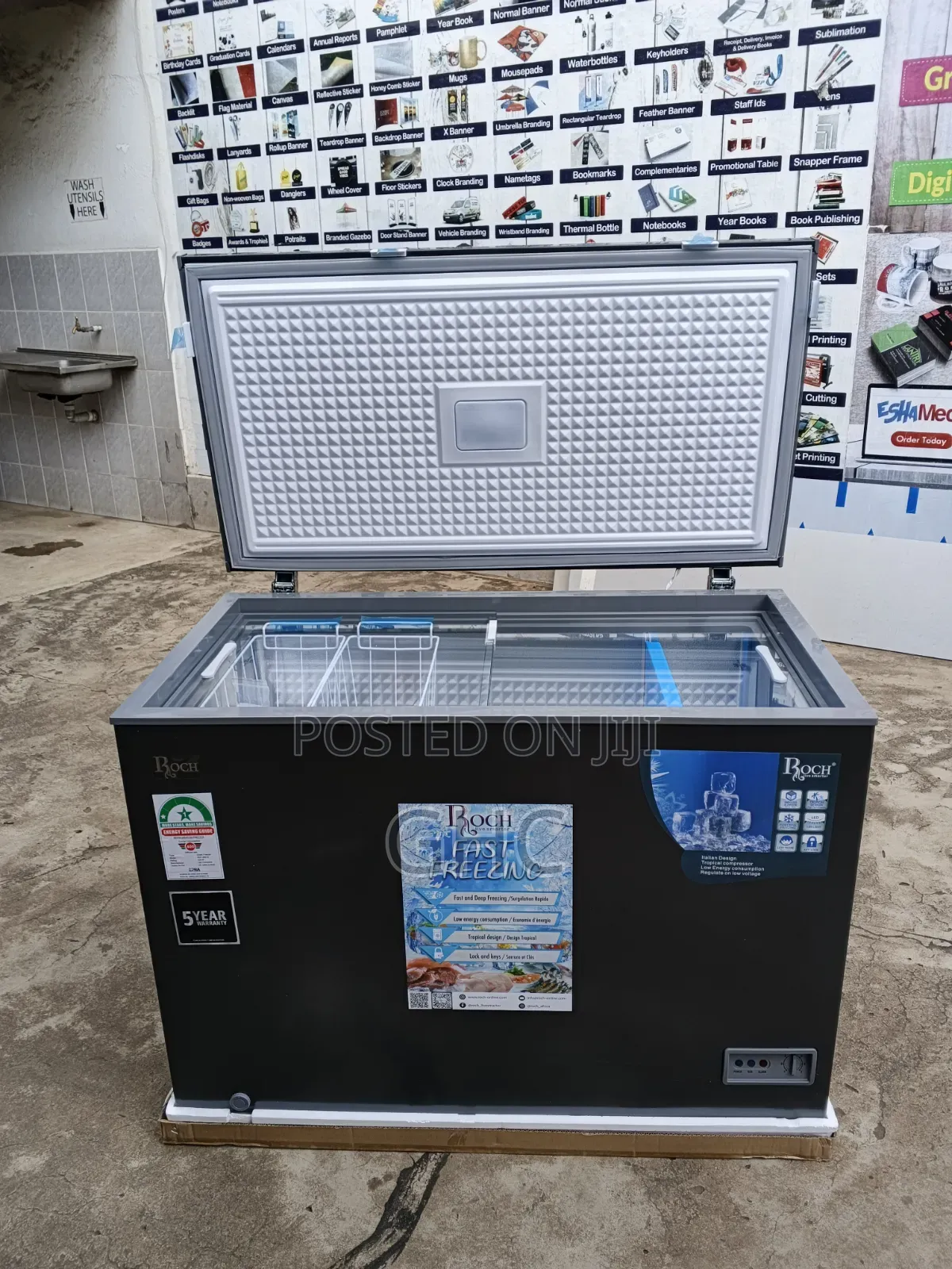 Roc 300l Deep Freezer (Brand New Gray Colour)