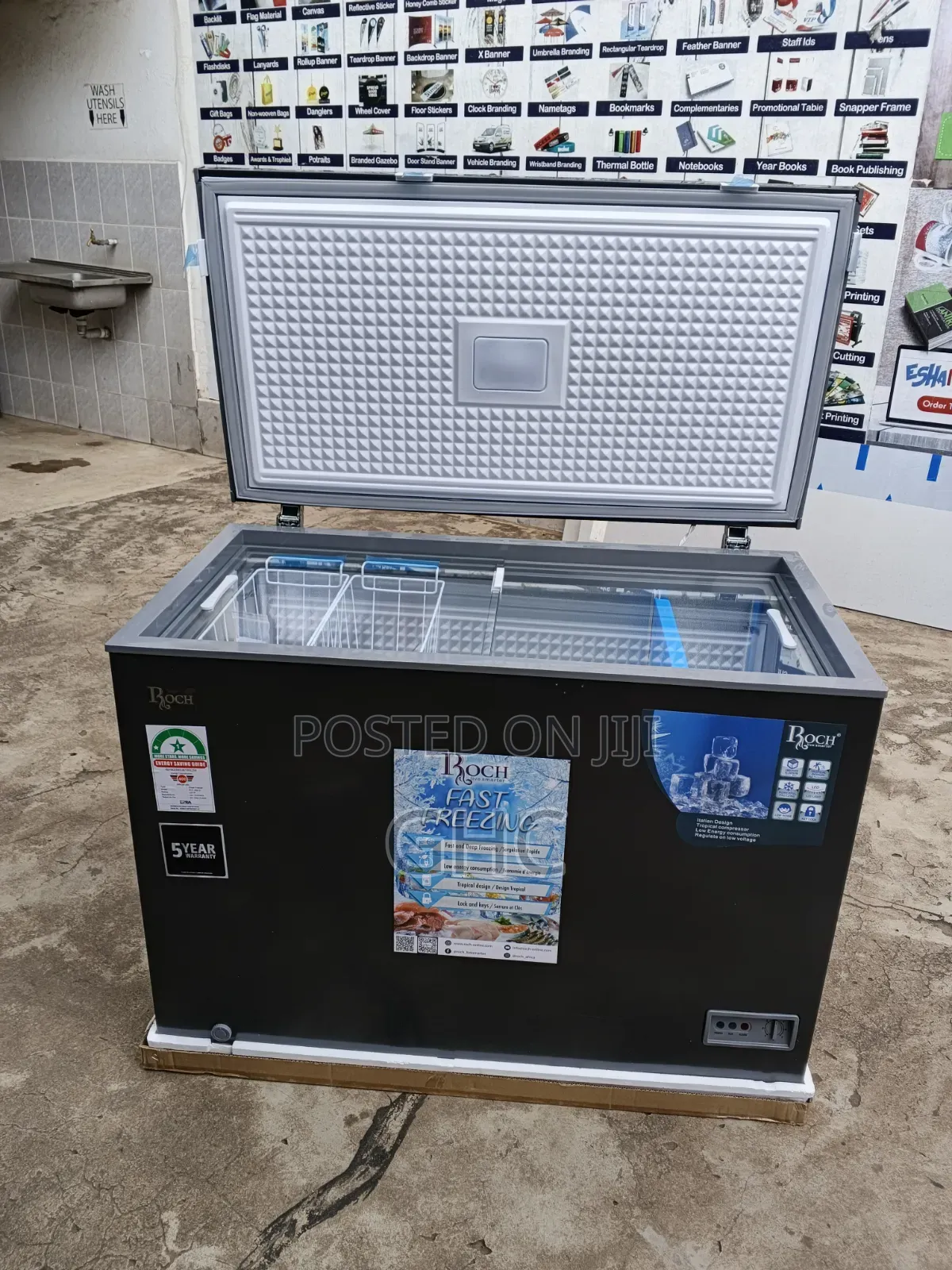 Roc 300l Deep Freezer (Brand New Gray Colour)