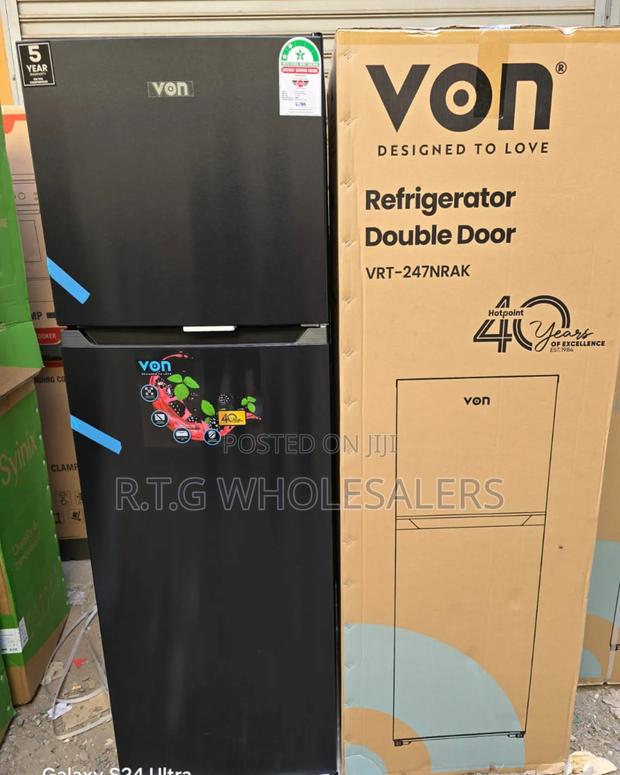 Von VRT-247nrak 247l Double Door Fridge