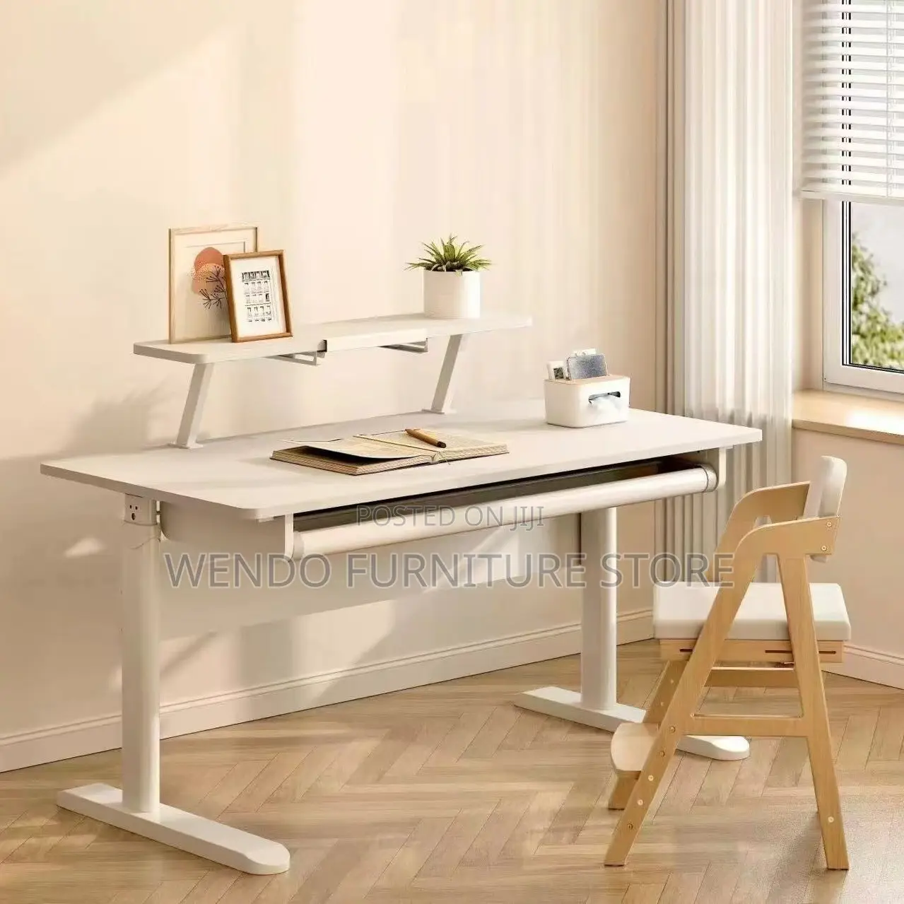 Office Desk; 1.2 Meters Manual Adjustable Height Urban Desk