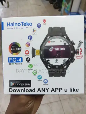 Hainoteko Fg-4 5g Android Smart Watch With Camera and Amoled Display.