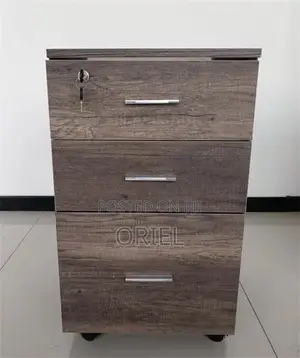 Office Filing Cabinet : 3-Drawer Wooden Office Pedestal Cabinet