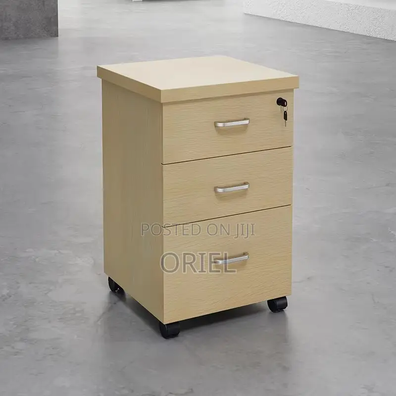 Office Filing Cabinet : 3-Drawer Wooden Office Pedestal Cabinet
