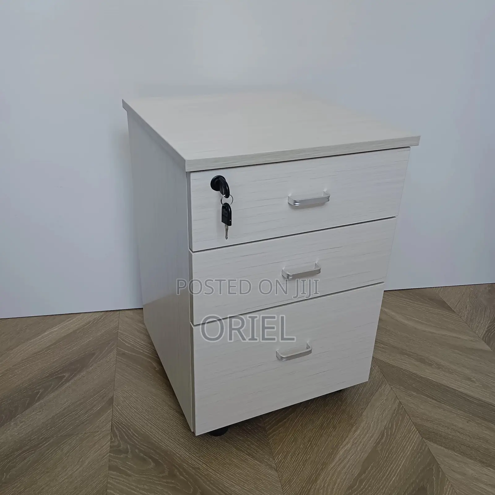 Office Filing Cabinet : 3-Drawer Wooden Office Pedestal Cabinet