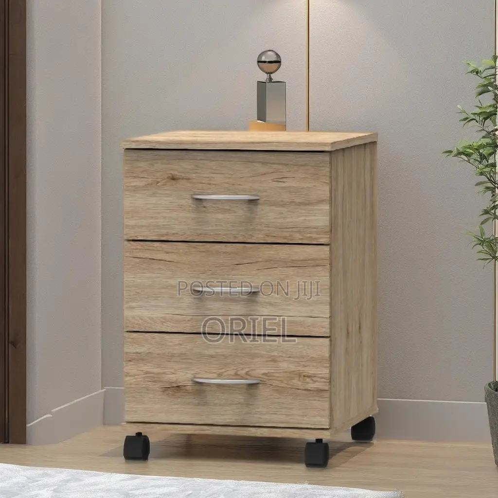 Office Filing Cabinet : 3-Drawer Wooden Office Pedestal Cabinet