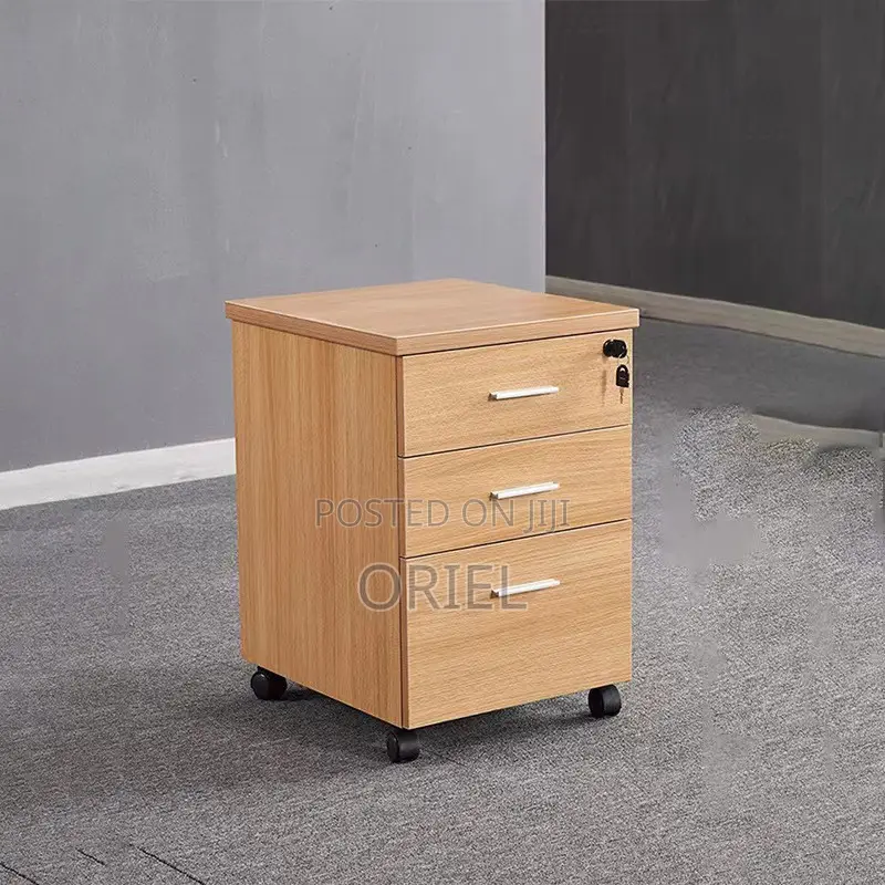 Office Filing Cabinet : 3-Drawer Wooden Office Pedestal Cabinet
