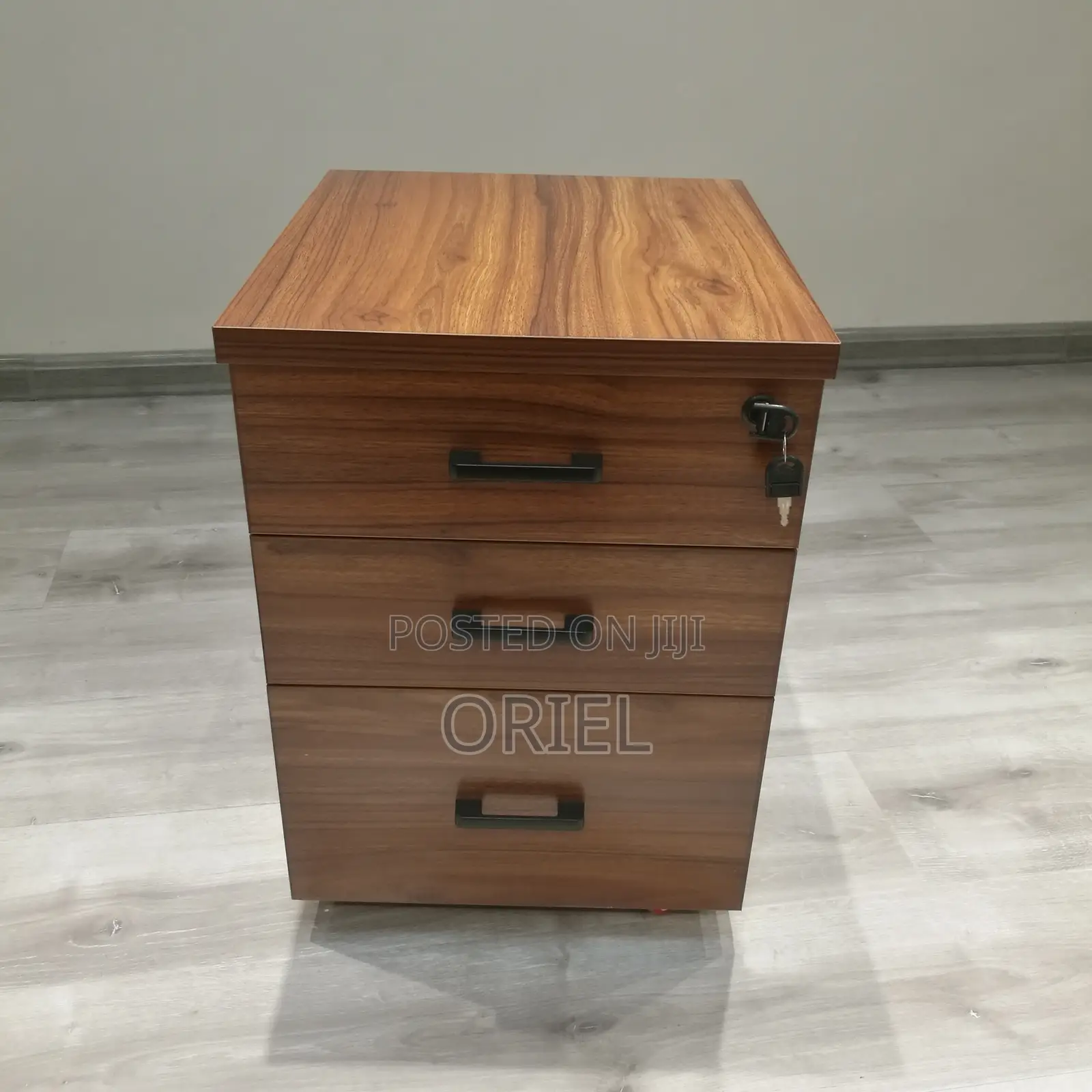 Office Filing Cabinet : 3-Drawer Wooden Office Pedestal Cabinet