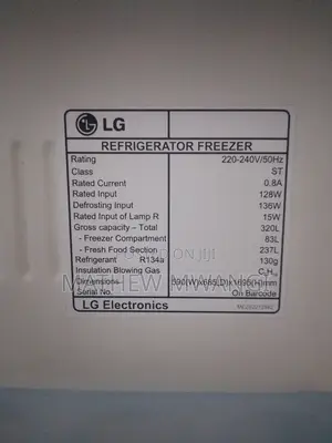 Lg 2-Door Refrigerator 320litres