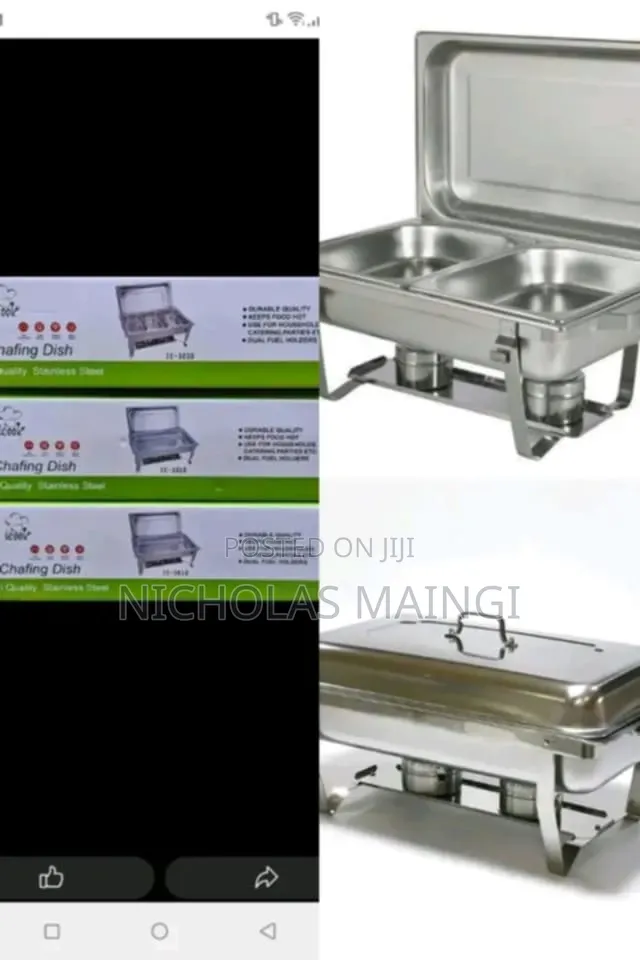 Chaffing Dishes With 2 Burners Each Heavy
