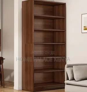 Book Case: Multi-Layer 6-Tier MDF Bookshelf Wooden Storage