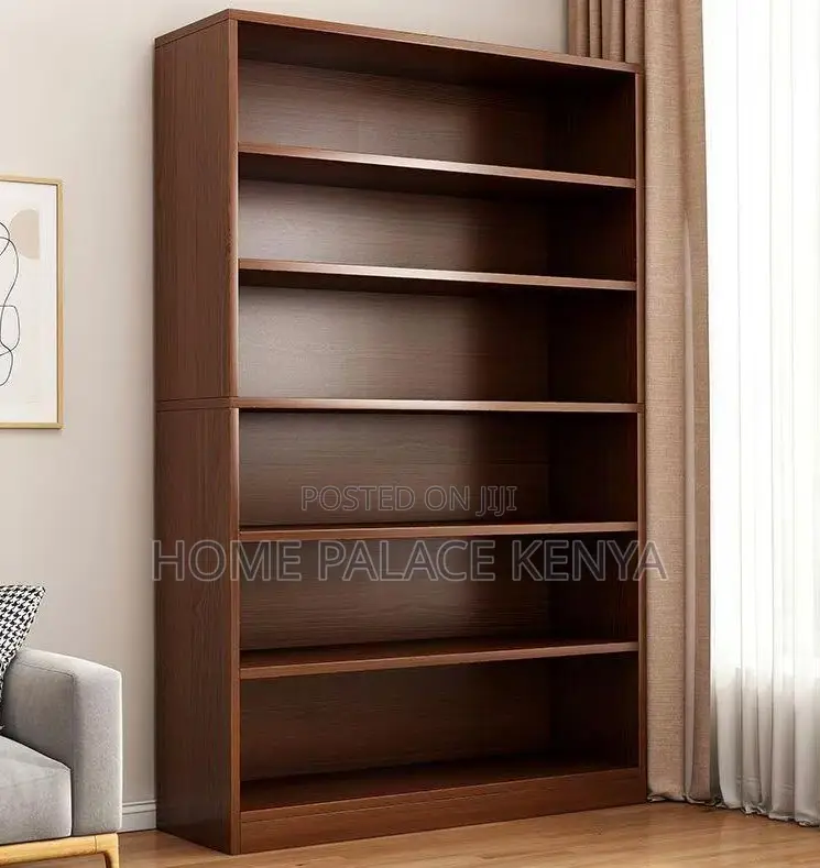Book Case: Multi-Layer 6-Tier MDF Bookshelf Wooden Storage
