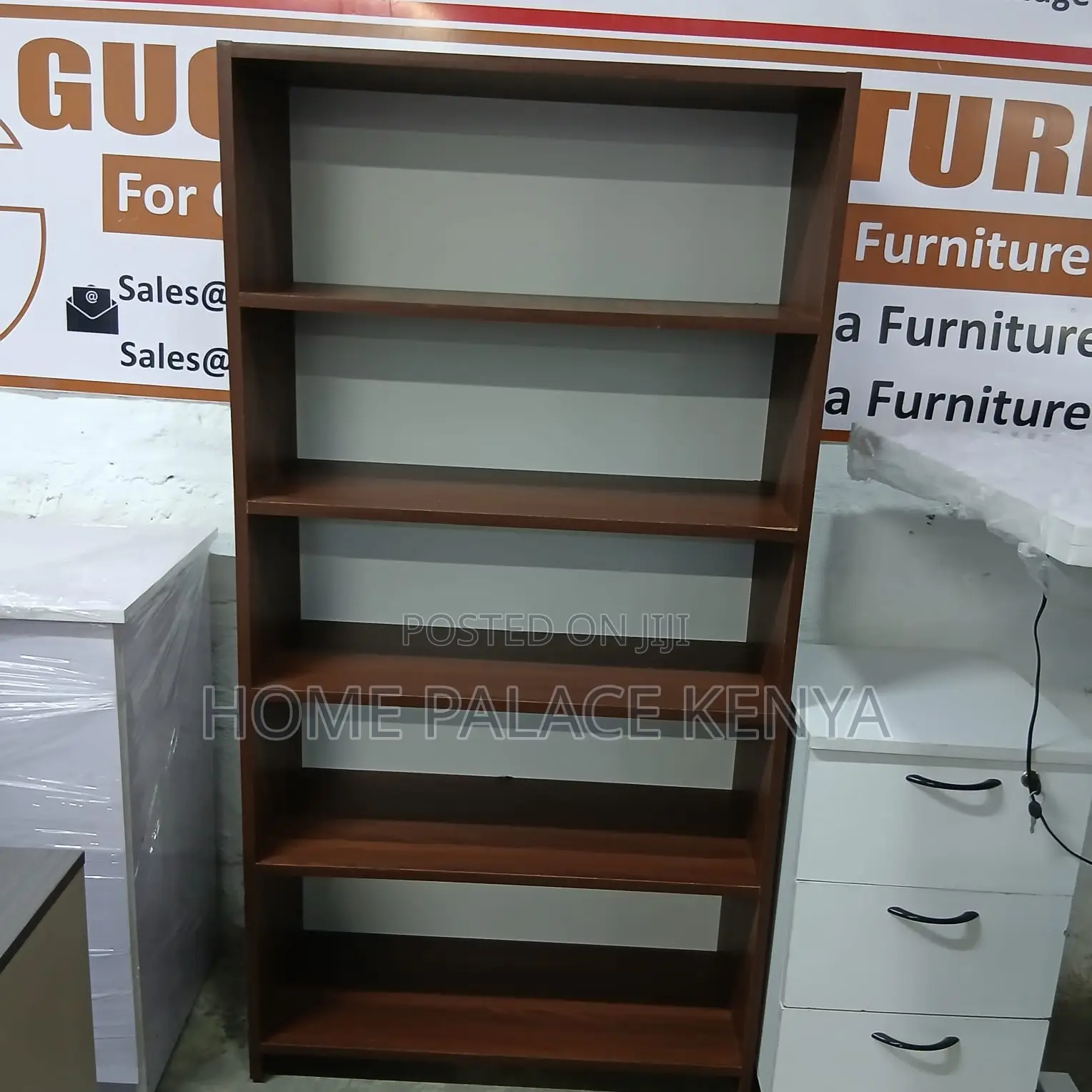 Book Case: Multi-Layer 6-Tier MDF Bookshelf Wooden Storage