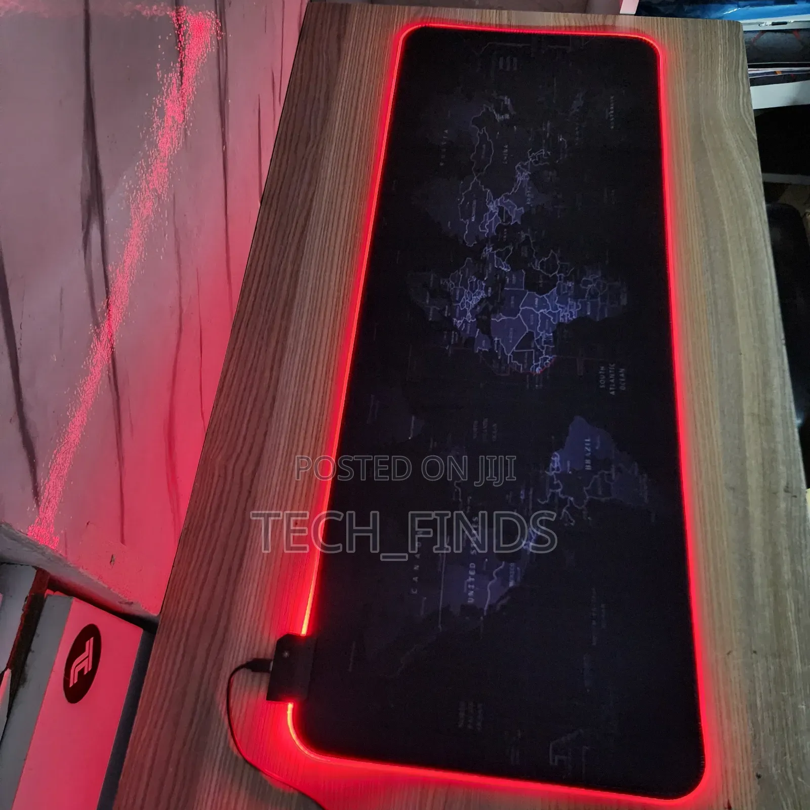 World Map RGB Led Extra Large Soft Gaming Mouse Pad 80 X 30cm