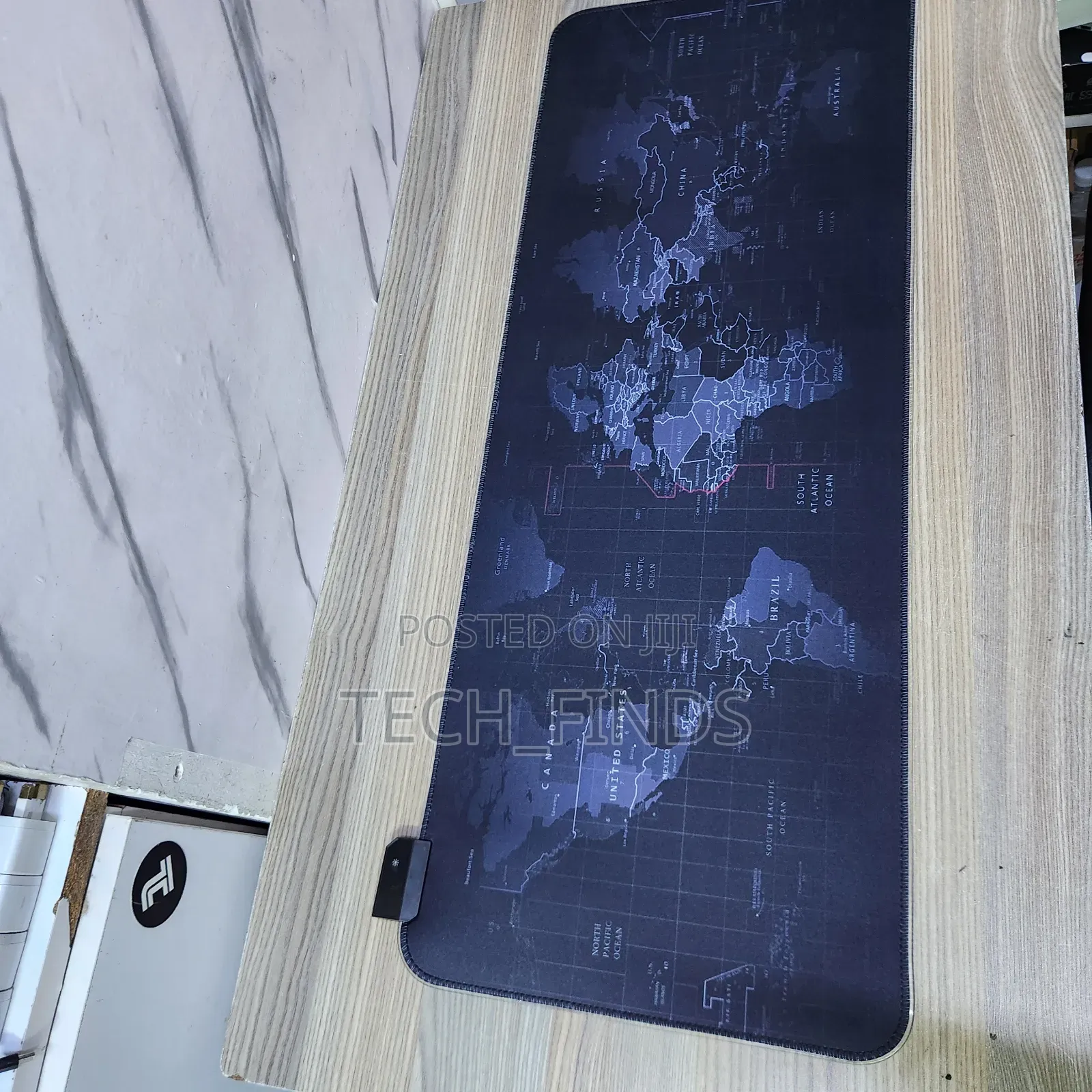 World Map RGB Led Extra Large Soft Gaming Mouse Pad 80 X 30cm